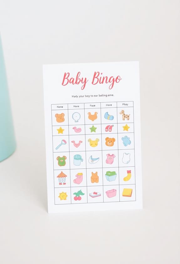 baby themed bingo game