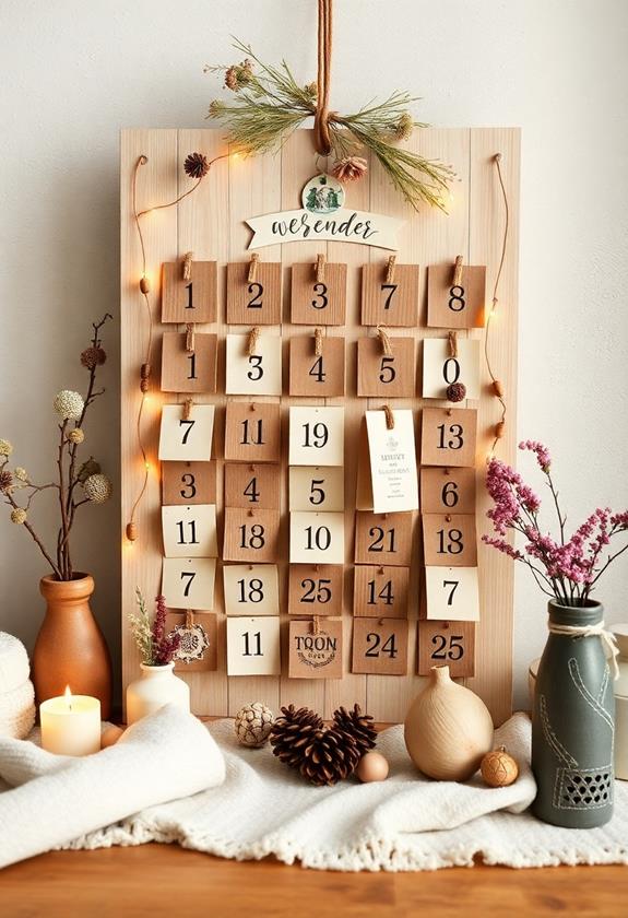 bohemian style christmas calendar