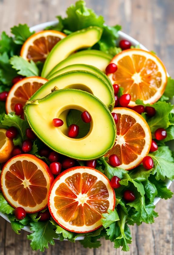 citrus avocado pomegranate salad