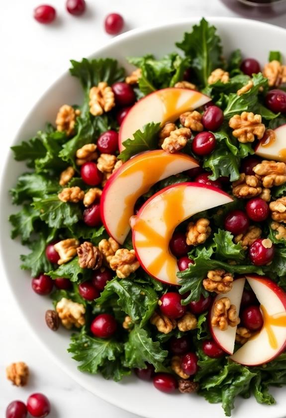 festive kale apple salad