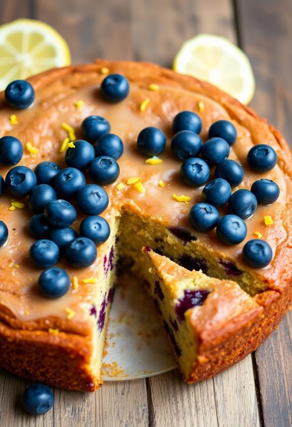 lemon blueberry banana cake