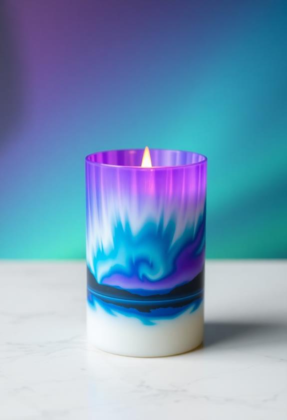 northern lights candle holder