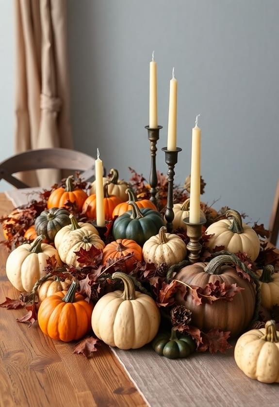 pumpkin field table decor