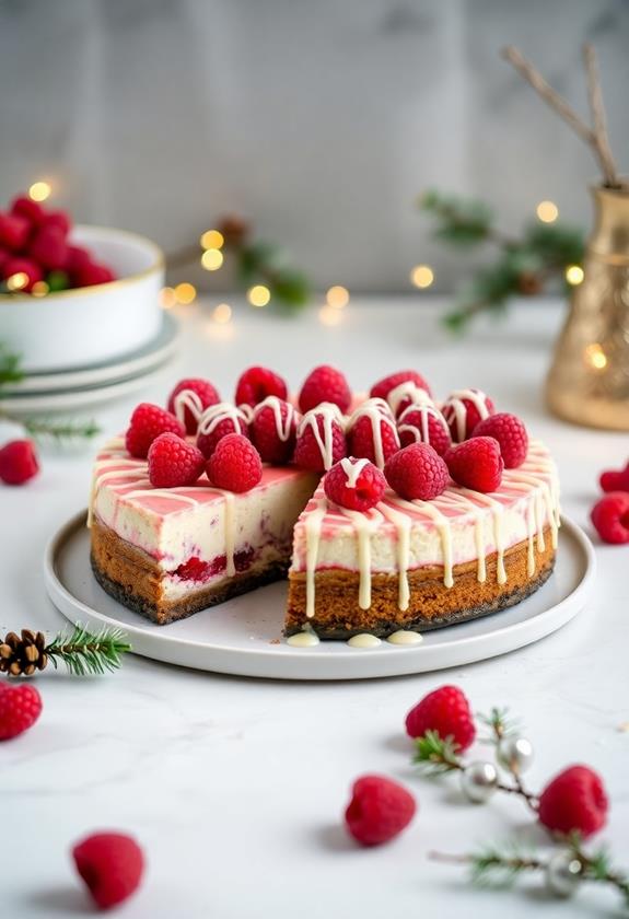 raspberry white chocolate cheesecake