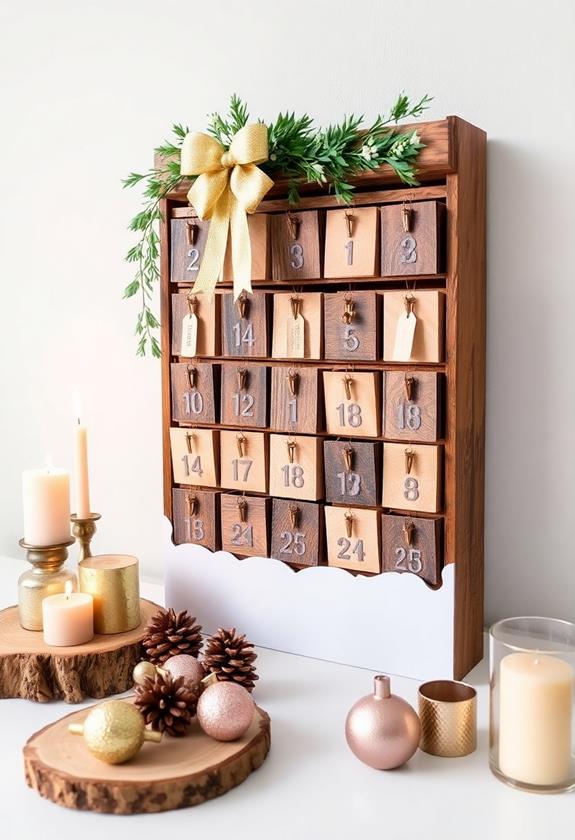 rustic glamour christmas calendar