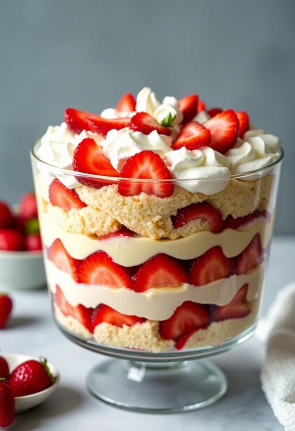 strawberry cream cake trifle