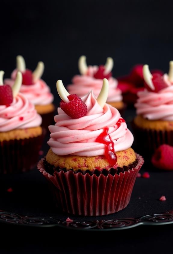 vampire themed cupcake decoration