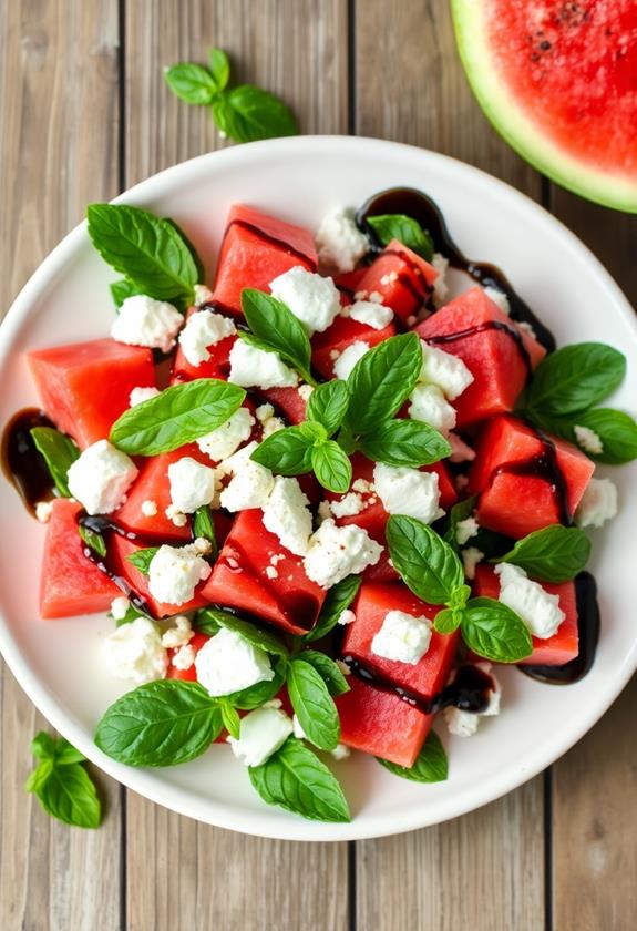 watermelon feta cheese salad