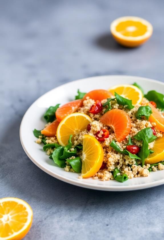 winter citrus quinoa salad