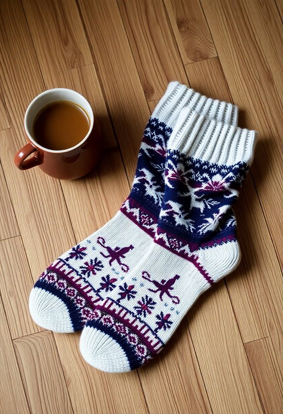cozy knitted wool socks
