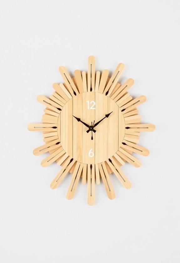 ice cream stick clock