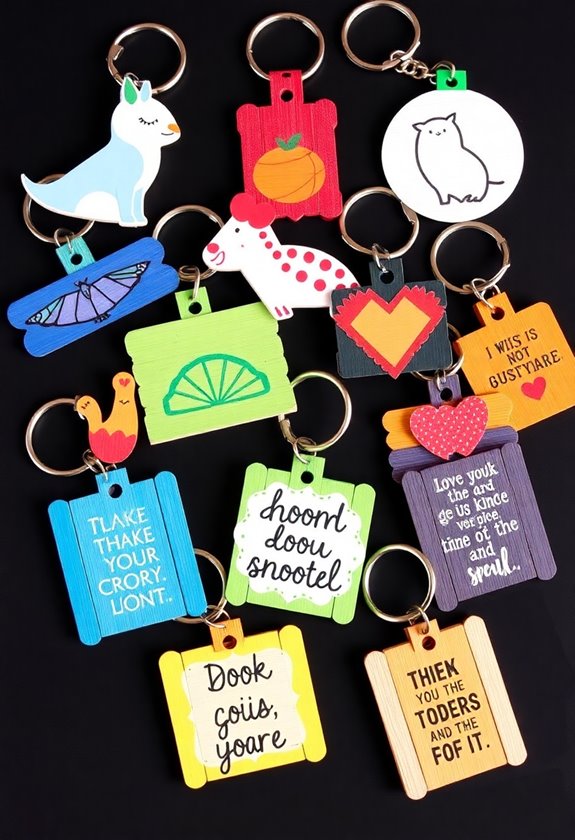ice cream stick keychain