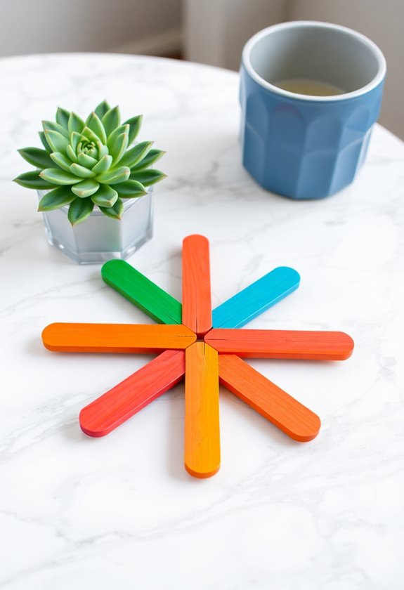popsicle stick coasters