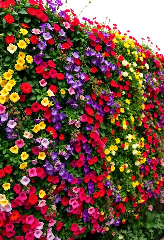 vertical flower garden wall